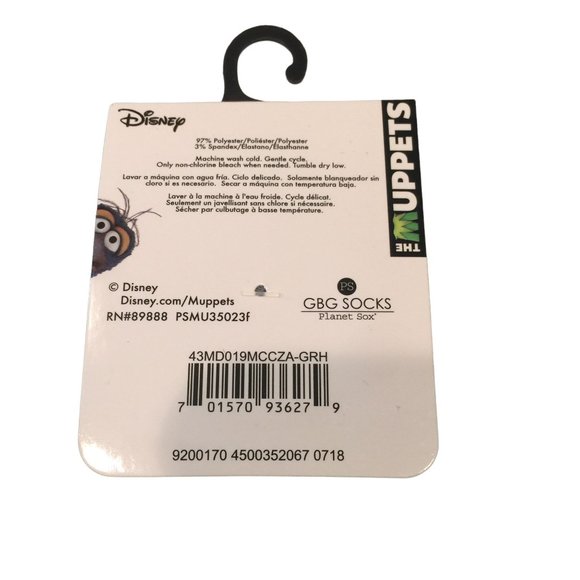 The MUPPETS ANIMAL & KERMIT Men's Crew Socks Size 6-12 - Picture 5 of 5